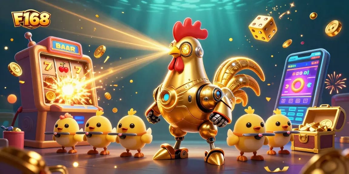 Engage with F168's thrilling 3D casino experience featuring energetic characters and jackpot excitement.