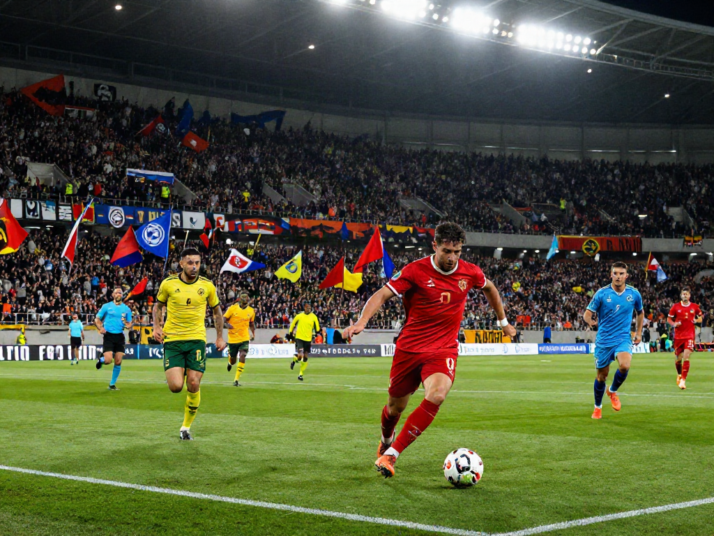 Soccer match with intense action showcasing bóng đá socolive in a vibrant stadium.