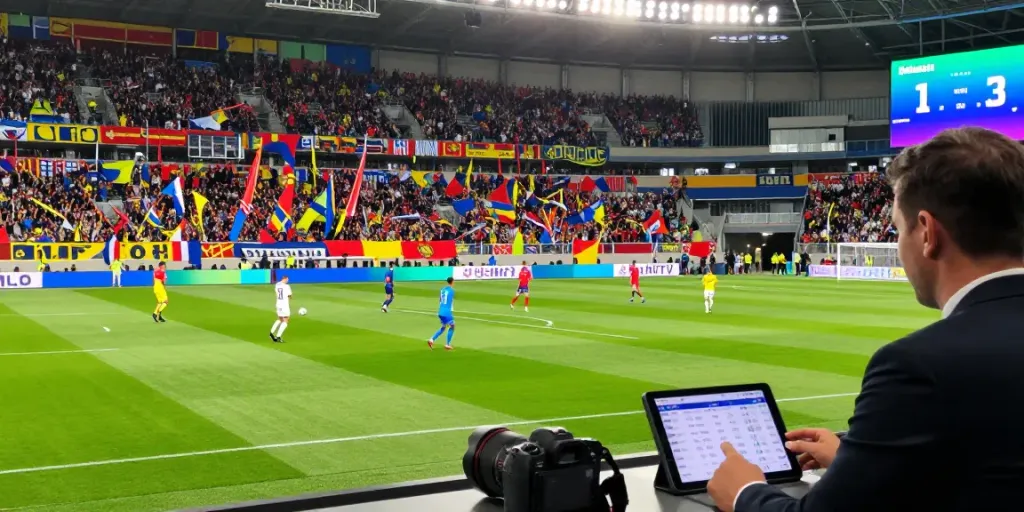 Exciting live soccer broadcast on CakhiaTV showcasing thrilling gameplay and enthusiastic fans.