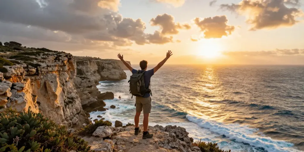Experience Gozo tours with breathtaking coastal views at sunset.
