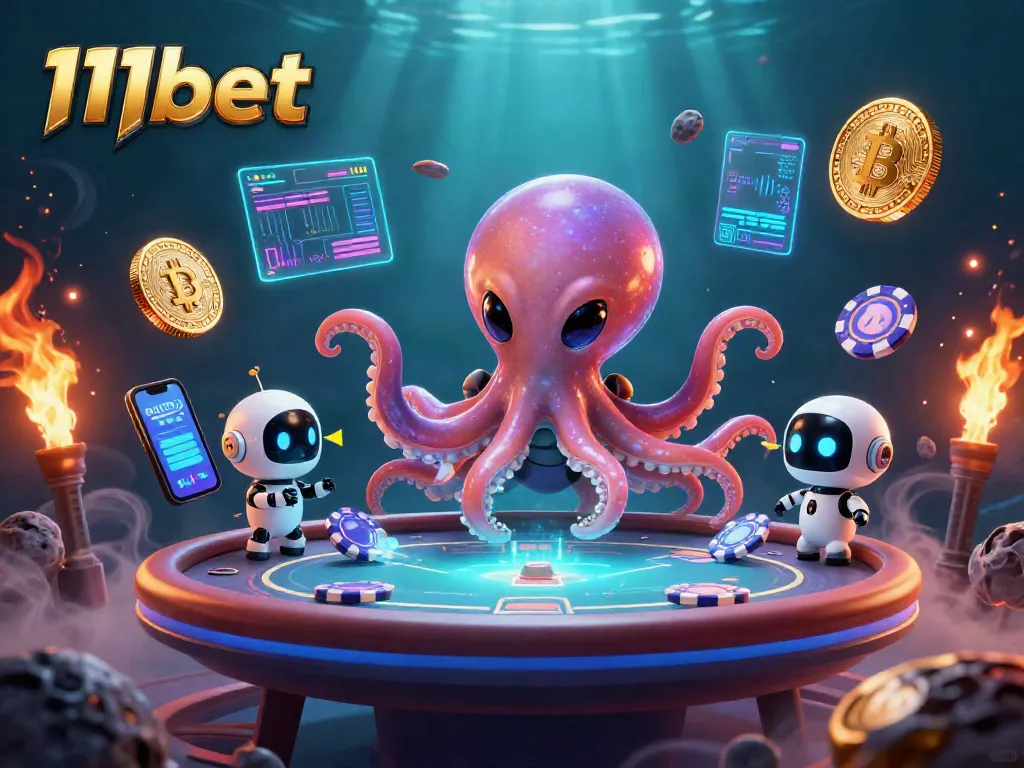 Experience the thrill of 11bet with vibrant 3D casino action and crypto elements.