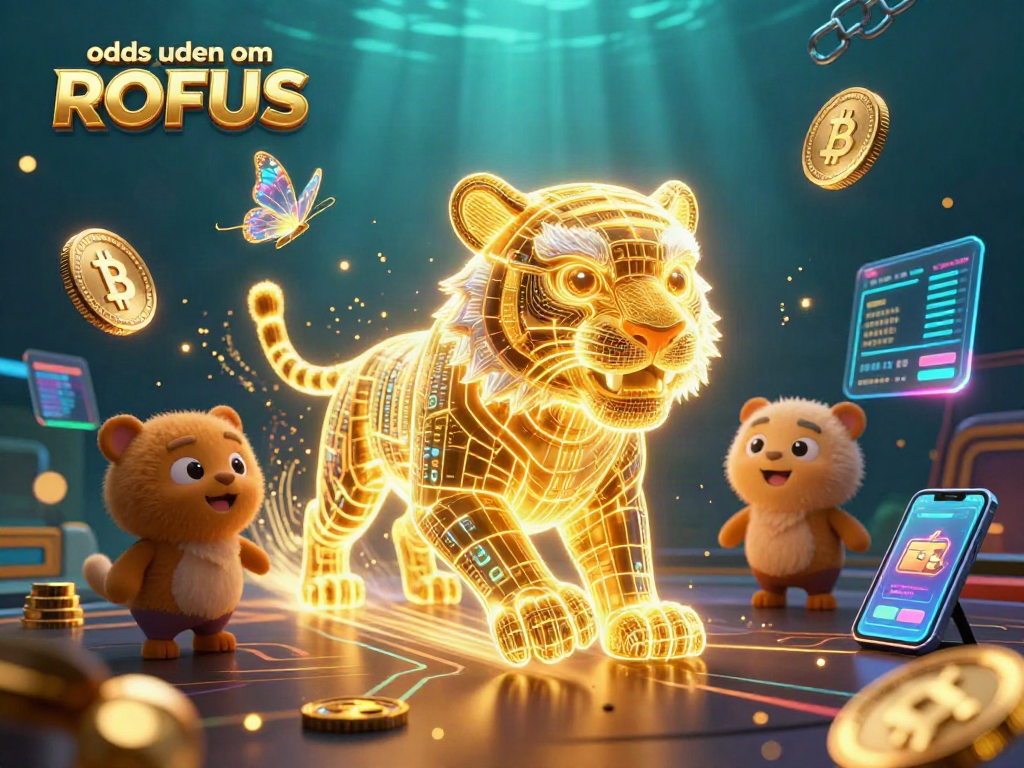 Experience odds uden om ROFUS with vibrant energy and digital elements in this dynamic casino scene.