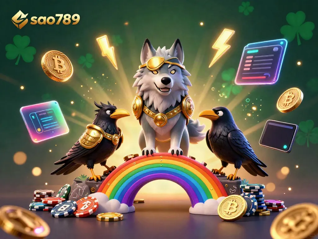 Engage in exciting gaming adventures with sao789 illustrated through Norse mythology and crypto elements.