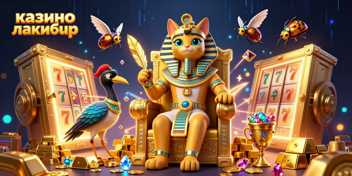 Engage with high-stakes action at казино лакибир featuring an Egyptian pharaoh cat amid dazzling riches and gaming excitement.