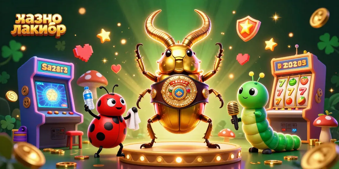 Experience the thrill at казино лакибир with a dynamic, colorful 3D casino art scene featuring iconic game symbols.